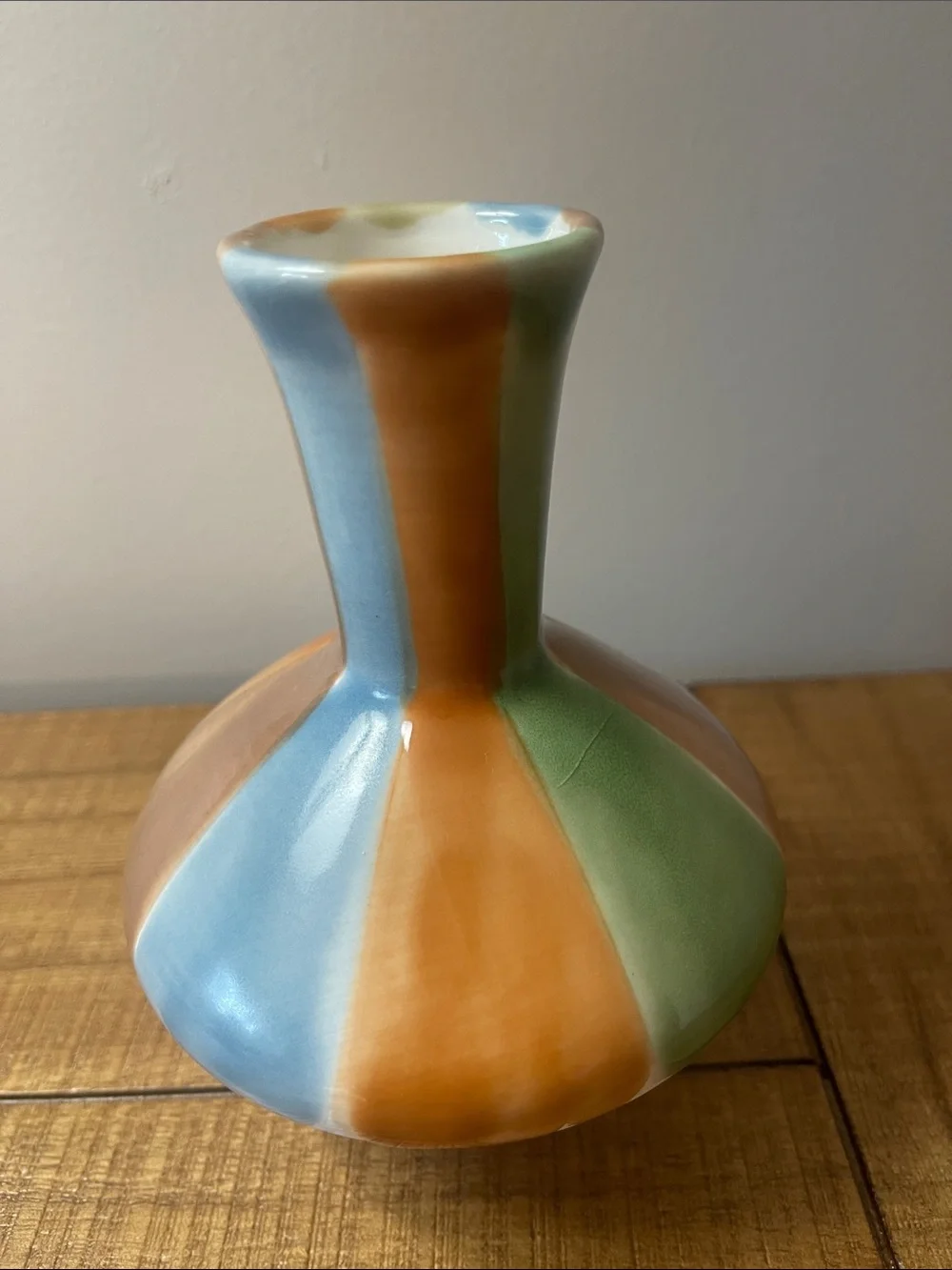Striped Ceramic Small Vase